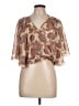 Hypnotik Brown Short Sleeve Blouse Size L (estimated) - photo 1