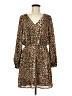 Express Outlet 100% Polyester Animal Print Brown Casual Dress Size M - photo 1
