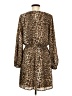 Express Outlet 100% Polyester Animal Print Brown Casual Dress Size M - photo 2