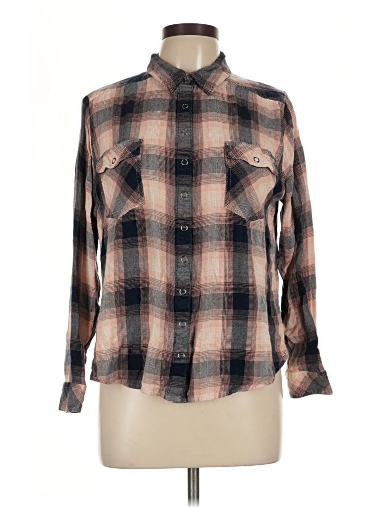 Pre-owned Aventura Long Sleeve Button Down Shirt In Brown