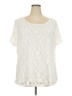 Fenn Wright Manson 100% Polyester Ivory Short Sleeve Blouse Size 2X - photo 1