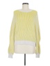 Splendid 100% Cotton Color Block Yellow Pullover Sweater Size M - photo 1