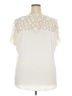 Fenn Wright Manson 100% Polyester Ivory Short Sleeve Blouse Size 2X - photo 2