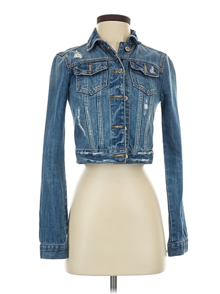 Pre-owned Hollister Denim Jacket In Blue
