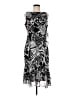 DKNY 100% Polyester Graphic Black Cocktail Dress Size 8 - photo 1
