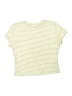 Unbranded Stripes Yellow Short Sleeve T-Shirt Size L (kids) - photo 1