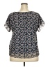 Max Studio Blue Short Sleeve Blouse Size 2X - photo 2