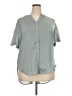 Lyssé 100% Polyester Gray Short Sleeve Blouse Size XXL (estimated) - photo 1