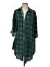 Torrid Plaid Green 3/4 Sleeve Blouse Size Lg Plus (0) - photo 1