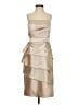 After Six 100% Polyester Metallic Tan Cocktail Dress Size 4 - photo 1