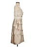 After Six 100% Polyester Metallic Tan Cocktail Dress Size 4 - photo 4