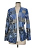 Talbots 100% Merino Houndstooth Blue Wool Cardigan Size M (petite) - photo 1