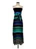 Love, Fire Stripes Teal Casual Dress Size S - photo 1