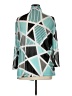 MULTIPLES Graphic Teal 3/4 Sleeve Blouse Size 0X - photo 2