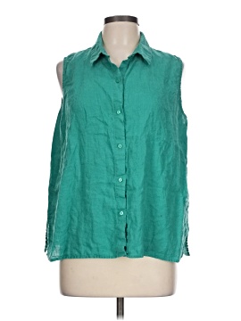 Eileen Fisher Sleeveless Button Down Shirt