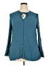 Torrid 100% Rayon Teal Long Sleeve Blouse Size 2X Plus (2) - photo 1
