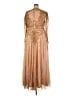 Mac Duggal 100% Polyester Floral Solid Tan Cocktail Dress Size 18 - photo 2