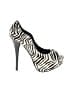 Qupid Animal Print Ivory Heels Size 7 1/2 - photo 1