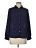 Lands' End 100% Polyester Polka Dots Blue Long Sleeve Blouse Size 10 (petite) - photo 1