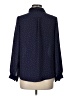 Lands' End 100% Polyester Polka Dots Blue Long Sleeve Blouse Size 10 (petite) - photo 2