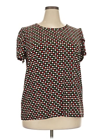 AK Anne Klein Short Sleeve Blouse (view 1)