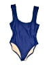 J.Crew Color Block Blue One Piece Swimsuit Size 6 - photo 1