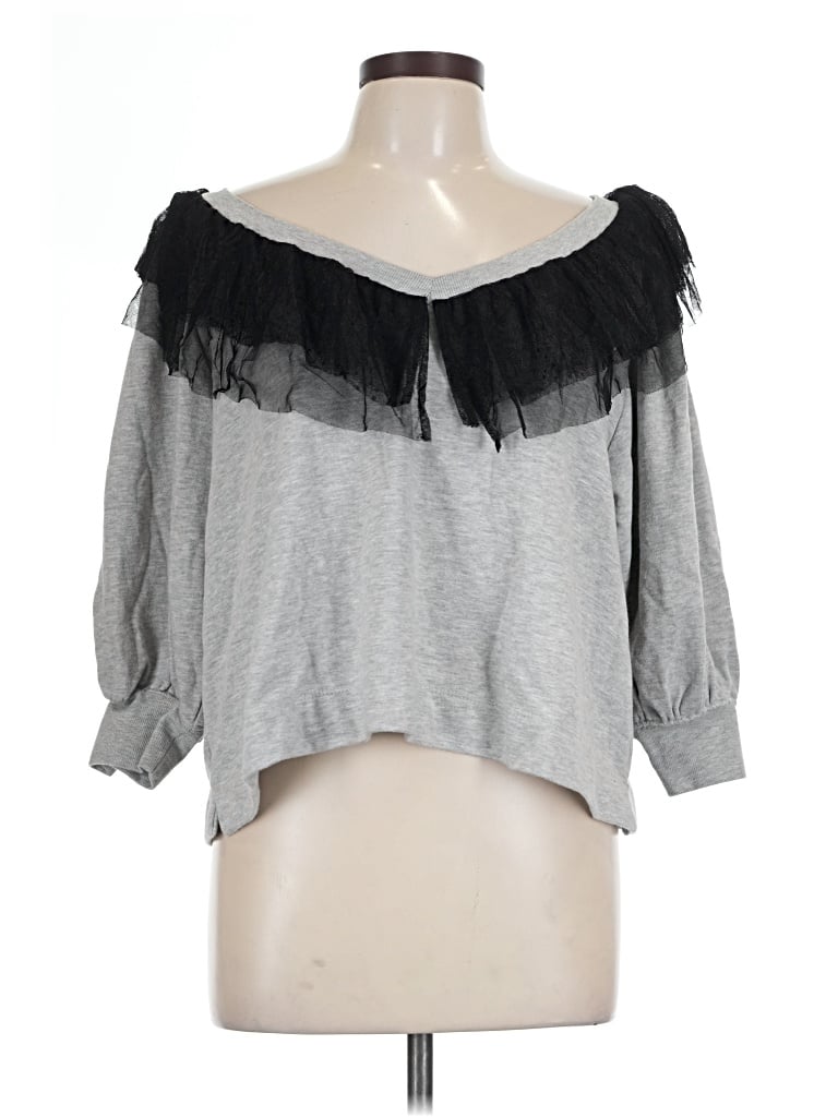Pre-owned Maeve Cardigan Sweater In Gray