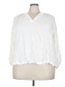 Old Navy 100% Viscose White 3/4 Sleeve Blouse Size 3X - photo 1
