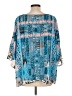 Tolani 100% Modal Blue 3/4 Sleeve Blouse Size L - photo 2