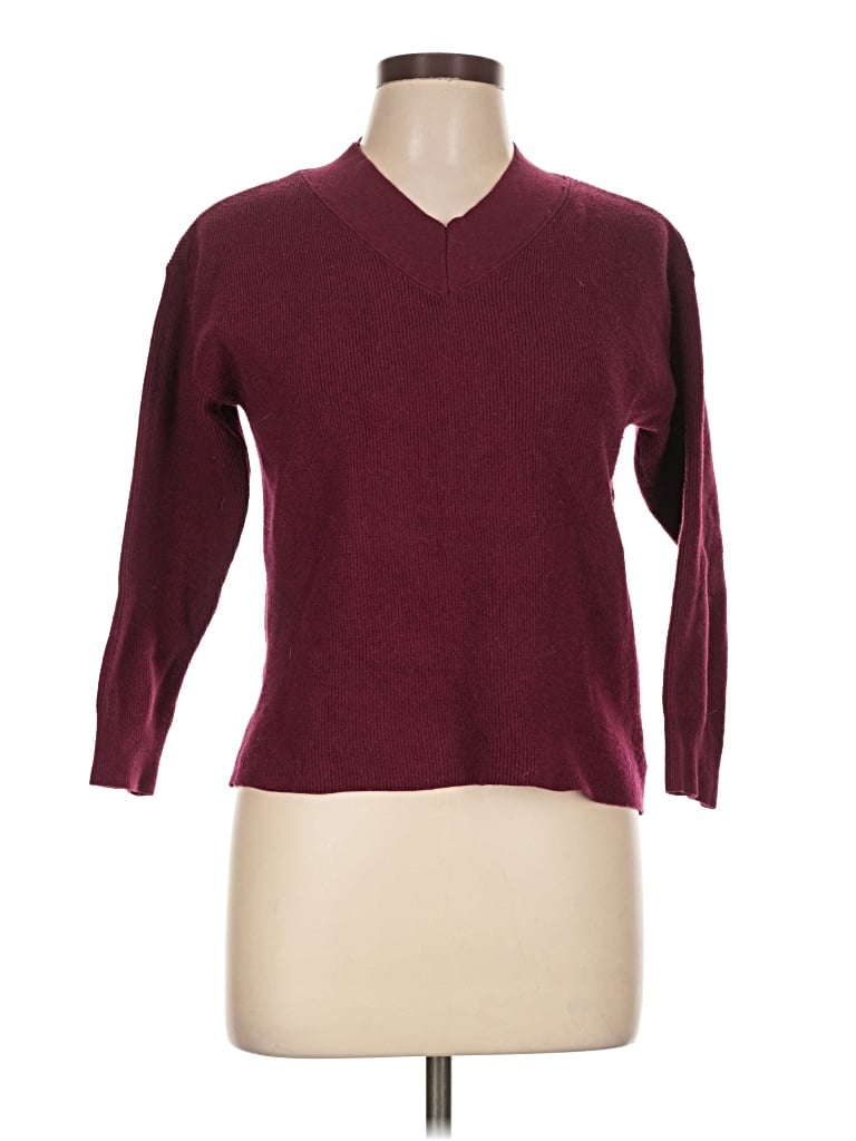 Pre-owned Nine West Pullover Sweater In Burgundy