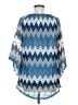 Tacera 100% Polyester Blue 3/4 Sleeve Blouse Size M - photo 2