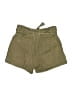 Joie 100% Linen Solid Green Khaki Shorts Size 4 - photo 2