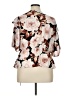 Express 100% Polyester Brown Short Sleeve Blouse Size XL - photo 2