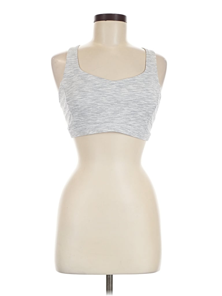 Pre-owned Lululemon Athletica Sports Bra In Silver