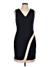 Vince Camuto Color Block Black Cocktail Dress Size 10 - photo 1