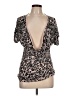 BKE 100% Viscose Silver Short Sleeve Top Size L - photo 1