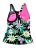ZeroXposur 100% Recycled Polyester Tropical Black Green Swimsuit Top Size S - photo 2