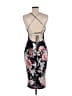 Glare Floral Black Cocktail Dress Size L - photo 2
