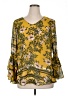 CAbi 100% Polyester Yellow 3/4 Sleeve Blouse Size XL - photo 1