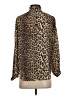 No.6 Store 100% Silk Animal Print Brown Long Sleeve Silk Top Size XS (0) - photo 2
