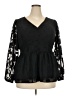 Torrid 100% Polyester Black Long Sleeve Blouse Size 2X Plus (2) - photo 1