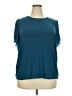 Torrid 100% Polyester Teal Short Sleeve Top Size 2X Plus (2) - photo 1