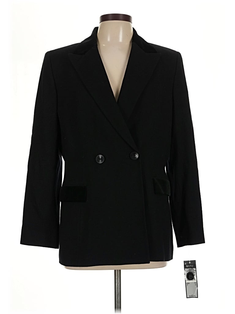 Kasper Wool Blazer Jacket In Black