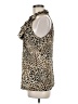 Essentials by Milano 100% Polyester Brown Sleeveless Blouse Size M - photo 5