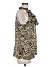 Essentials by Milano 100% Polyester Brown Sleeveless Blouse Size M - photo 4