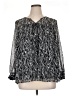 Apt. 9 100% Polyester Silver Long Sleeve Blouse Size XL - photo 1