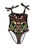 Unbranded Print Black One Piece Swimsuit Size XL - photo 1