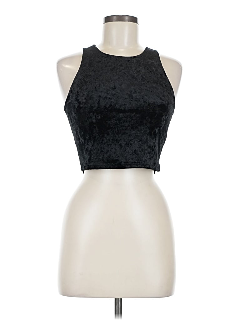 Pre-owned Forever 21 Tank Top Black Halter Neckline Tops