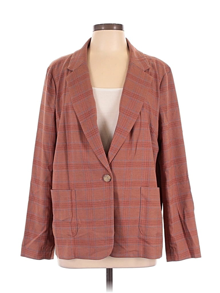 Pre-owned Jjill Blazer Jacket In Brown