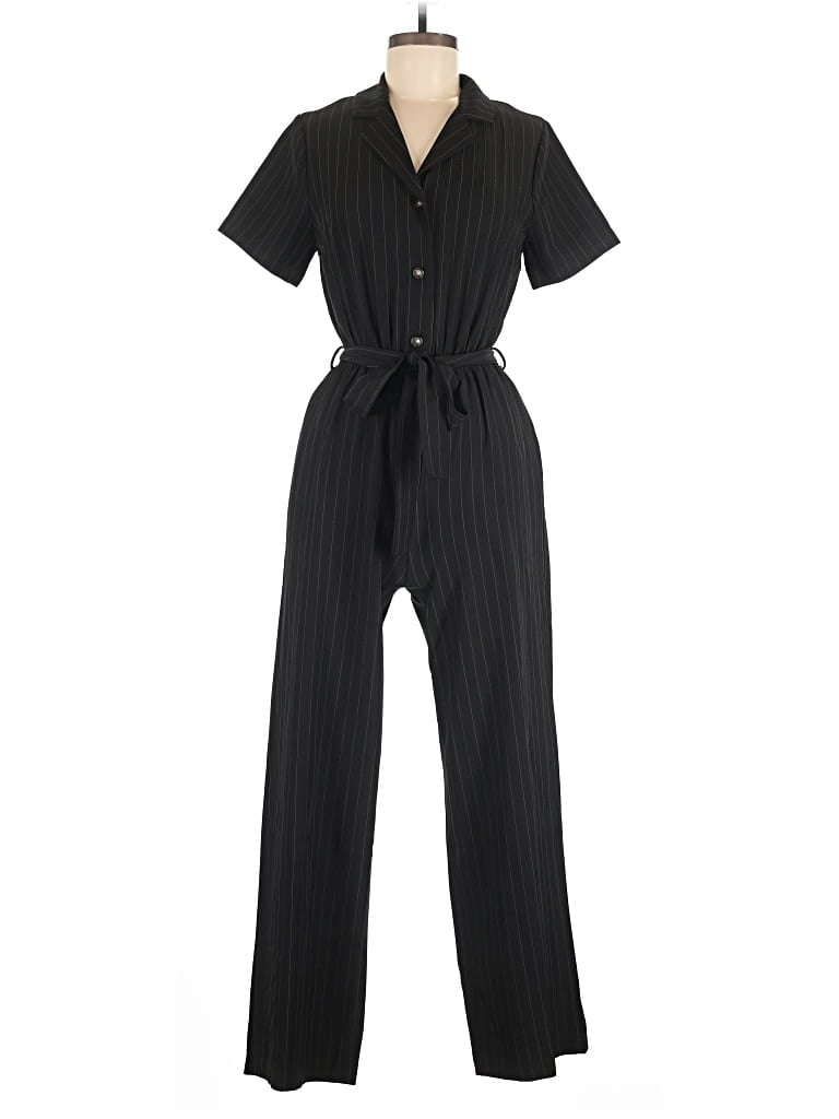Pre-owned Monteau Jumpsuit In Black